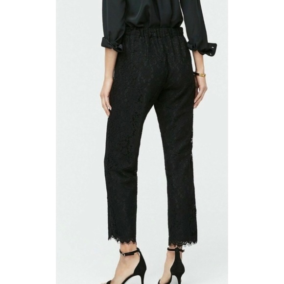 J Crew Peyton Black Lace Pants - Picture 2 of 10